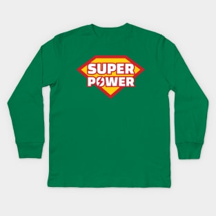 SUPER POWER HERO Kids Long Sleeve T-Shirt